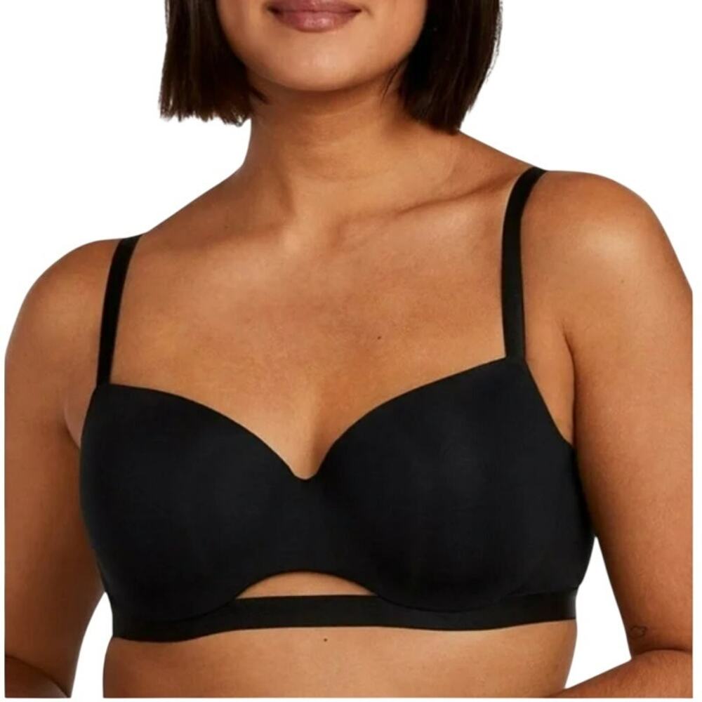 ThirdLove Women's 24/7 Cotton T-Shirt Bra Black Size 36 E Underwire Pima Classic